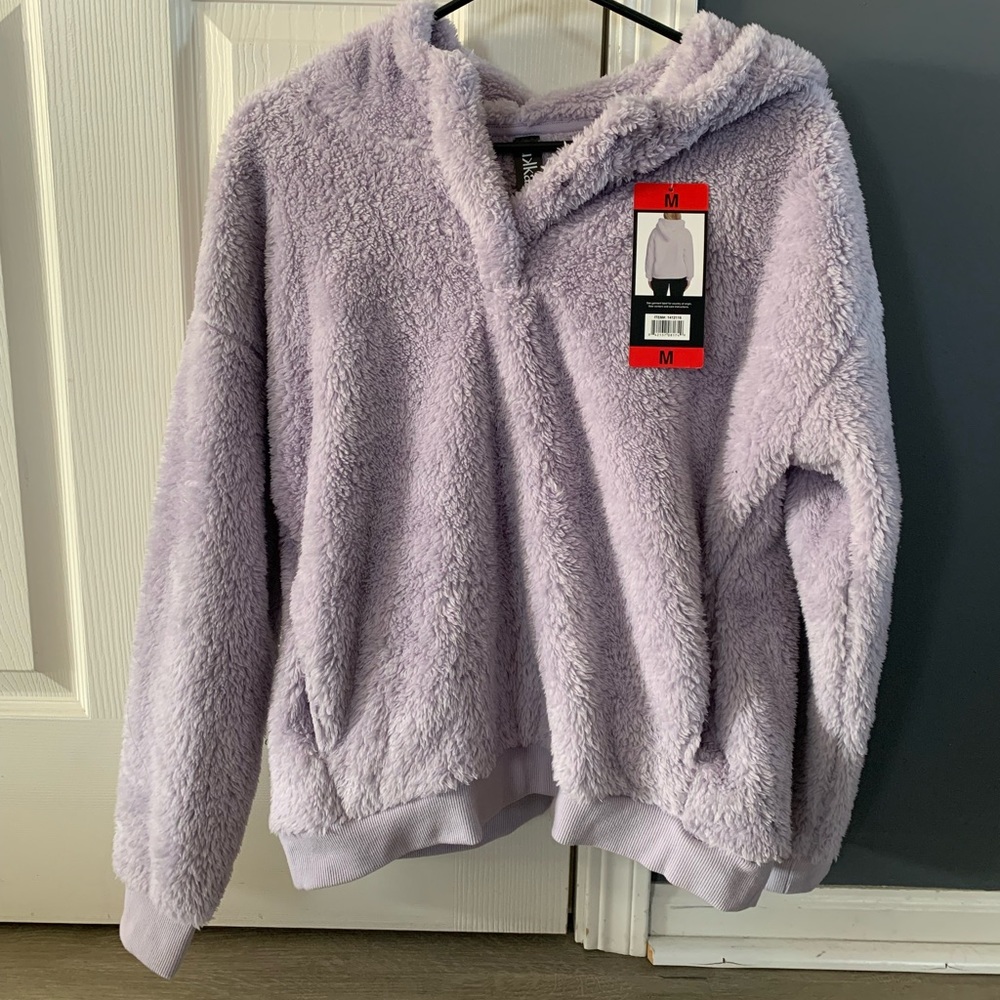 Fuzzy Pullover In Lilac